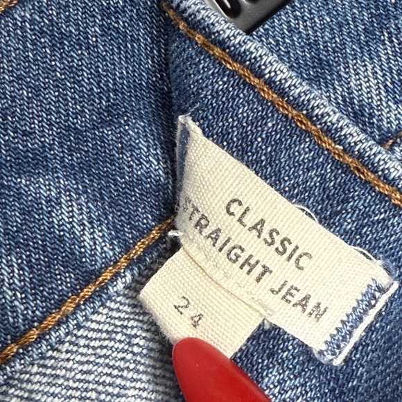 Women's Madewell ~ Classic Straight Jean size 24 -cp - Picture 7 of 7